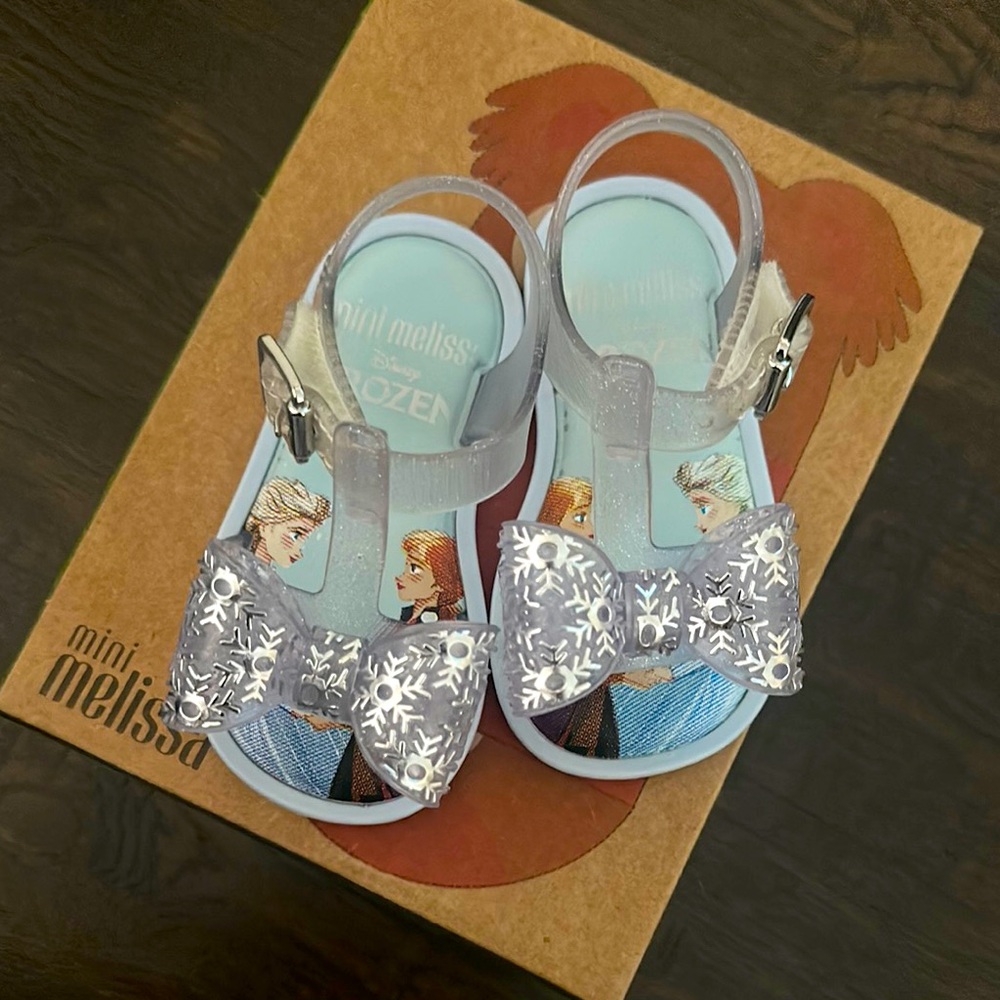 Mini Melissa Kids Frozen Sandals - Silver